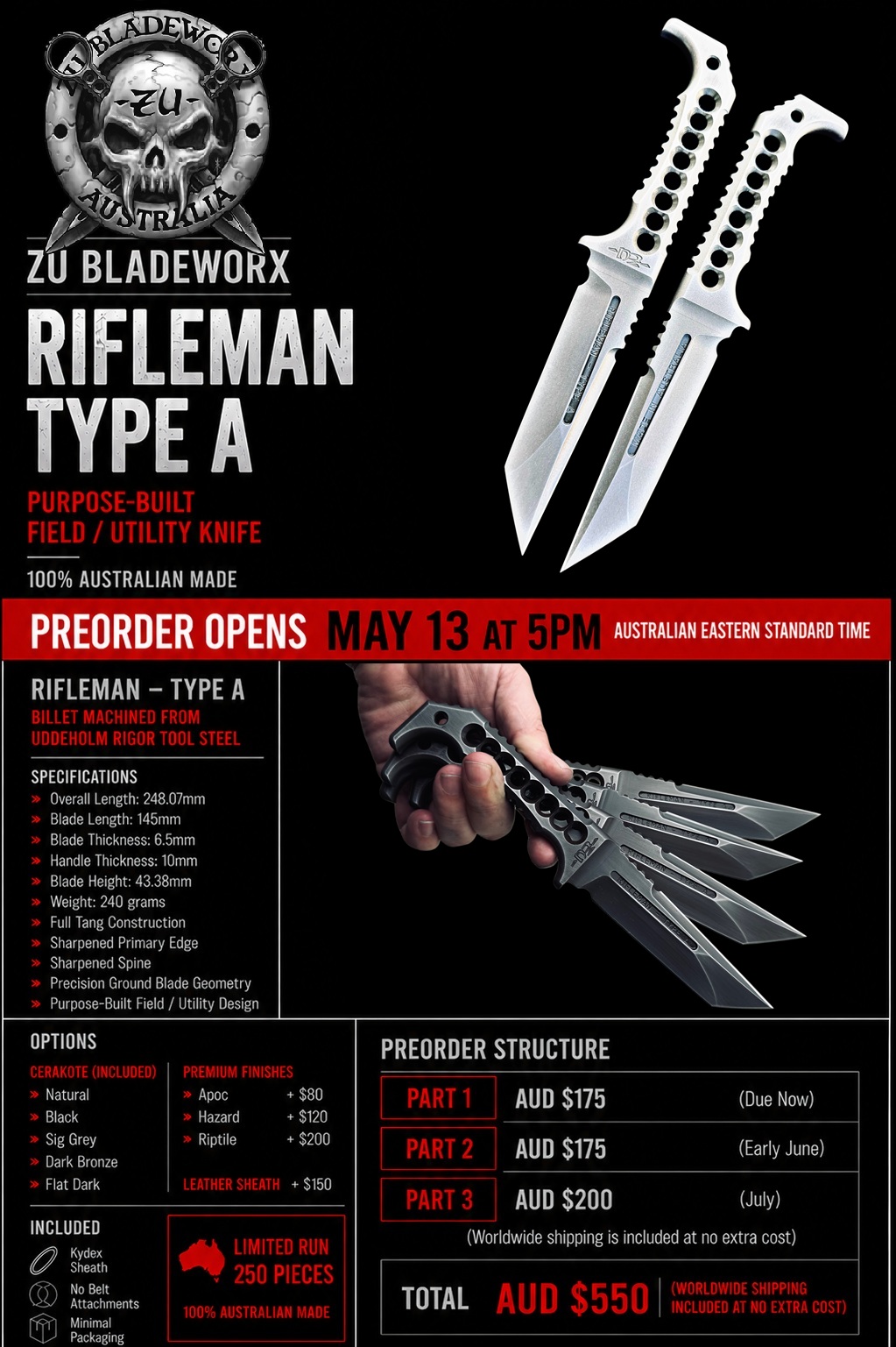 1. RF Type A Preorder - Now Closed - Spares will be listed on the Webstore at the end of July
